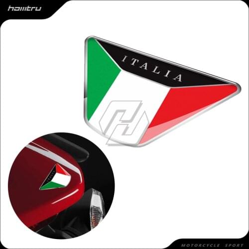 3D Resin Motorcycle Decal Italy Flag Sticker Case for ducati triumph piaggio vespa MP3 ZIP PK PX X9
