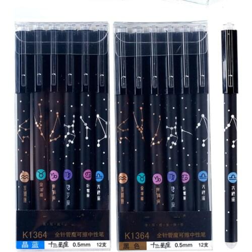 4Pcs Erasable Gel Pen Blue Black ink 0.5mm Washable Handle Kawaii Pens Refill Rods School pen Writing Tools Cute Stationery