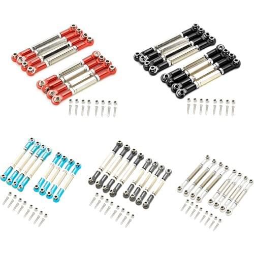 8Pack of 1:16 RC Metal Steering Rod Tie Links for WPL,JJRC,Henglong,FY Model Crawler Car Buggy Trucks DIY Accessories