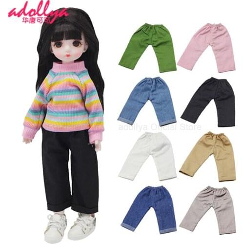 Adollya BJD Doll Accessories Tops Bottoms Clothes for Doll Casual Pants Long Sleeve Sweater Jeans Hoodie Suitable for 1/6 Dolls