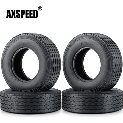 AXSPEED #1 28mm Width 83.5 OD Black Rubber Tires for Tamiya 1/14 RC Trailer Tractor Truck Car Upgrade Parts