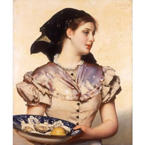 Free shipping classical court figure maid comport oil painting canvas prints printed on canvas home wall art decoration picture