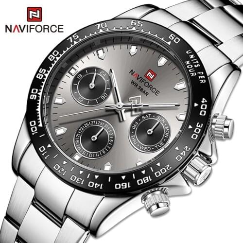 NAVIFORCE Top Luxury Brand Watches For Men and Women Business Classic Quartz Wrist watch Male Waterproof Stainless Steel Clock