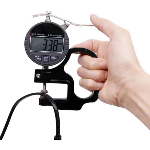 0.001mm/ 0.01mm Digital Display Thickness Gauge Meter 12.7mm Portable LCD Electronic Thickness Tester With RS232 Data Output