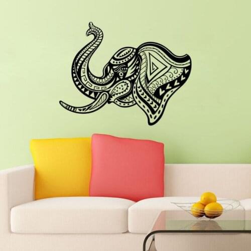 Home Decorative Wall Sticker Indian Elephant Head Ganesha Lord Wall Decals Vinyl Wall Sticker For Bedroom Art Decoration Y-498