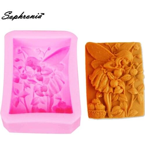 F1238 Angel Girl Candle Moulds Soap Mold Kitchen-Baking Resin Silicone Form Home Decoration 3D DIY Clay Craft Wax-Making