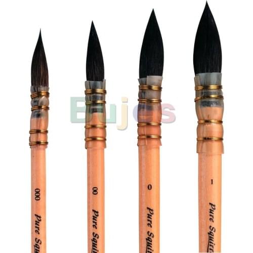WINSOR NEWTON Squirrel fur professional watercolor pen set handmade round head writing brush adult student beginner brush