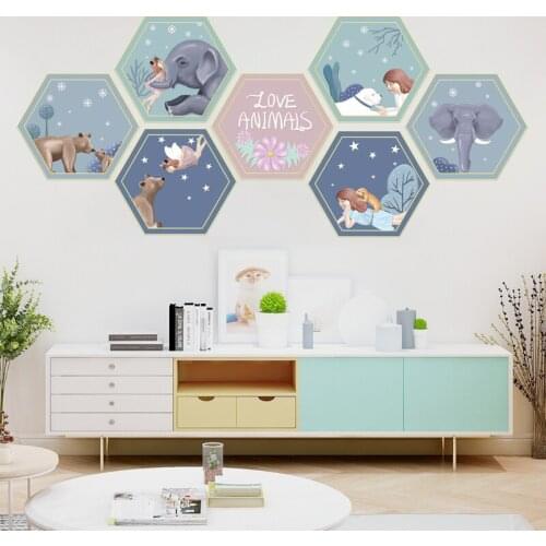 Nordic Creative Wall Stickers Warm Bedroom Room Decoration Living Room Sofa Backdrop Wall Decoration PVC Removable Decal Murals