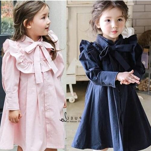 Girls Jacket Children Clothing Big Bow Tie Kids Spring Autumn Long Style Baby Princess Ruffles Outerwear Girl Trench Dress Coat