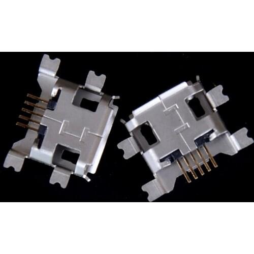 Micro USB Connector Jack Socket Female 20 Pcs 5pin G22 SMD 4 Feet Wholesale