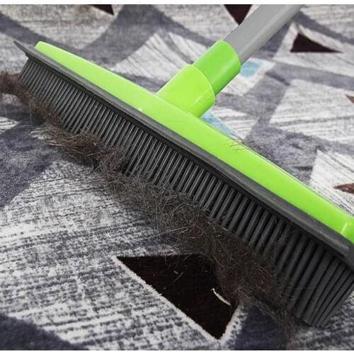 Multifunctional telescopic broom magic rubber cleaner pet hair removal brush home floor dust mop & carpet sweeper