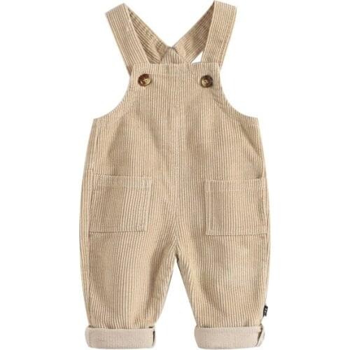 Fashion Baby Overalls Autumn Spring Infant Pants Newborn Baby Boys Pants Overalls Toddler Corduroy Jumpsuit Boys Bib Pants