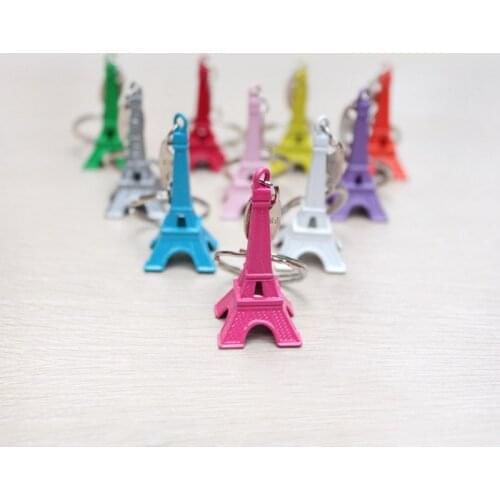 Fashion Original New Colorful Eiffel Tower Keychain For Women Vintage Tower Charms Key Ring Female Jewelry Souvenirs Gift