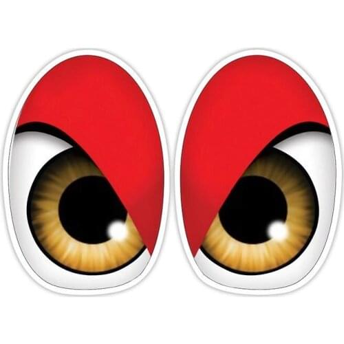 EARLFAMILY 13cm x 9.5cm for Cartoon Bird Red Eyes Anime Funny Car Stickers Bumper Trunk Truck Graphics JDM Vinyl Car Wrap Decal