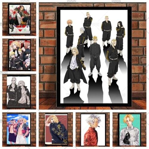 NEW Anime Tokyo Revengers: Sano Manjirou Takemichi Hanagaki Tetta Kisaki Poster Wall Poster Home Decor Art