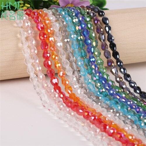 New Arrival 4x6mm Approx 70pcs Crystal Tear Drop Shape Beads Faceted Glass Beads Loose Spacer Round Beads For DIY Jewelry Making