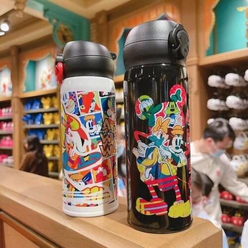 New Style Shanghai Disney Cartoon Mickey Minnie Donald Duck Thermos Cup Water Cup Decoration Gift AG2477