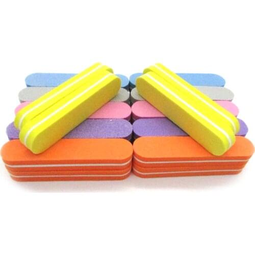 20Pcs/lot Mix Color Disposable Nail File Sponge Sanding Block Nails Files Buffer Nail Polish Tools 180/240 Punte Fresa Cuticole