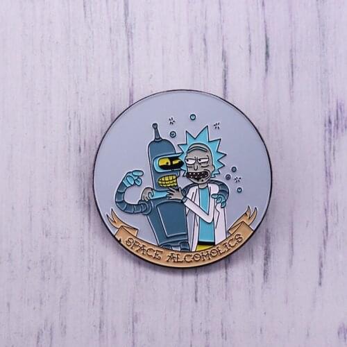 Great duet of a design featuring Rick and Bender brooch