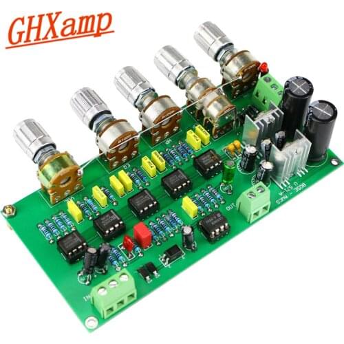 GHXAMP Subwoofer Preamplifier Filter Board TL072 Tone Low Pass AWCS Dynamic Equalization 5.1 Sub Amplifier Single-ended output