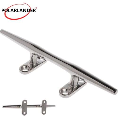 Bollard Yacht Stainless Steel Marine Hardware Cleat Lock bolt Deck Rope Base Boat 8" sailing Marine