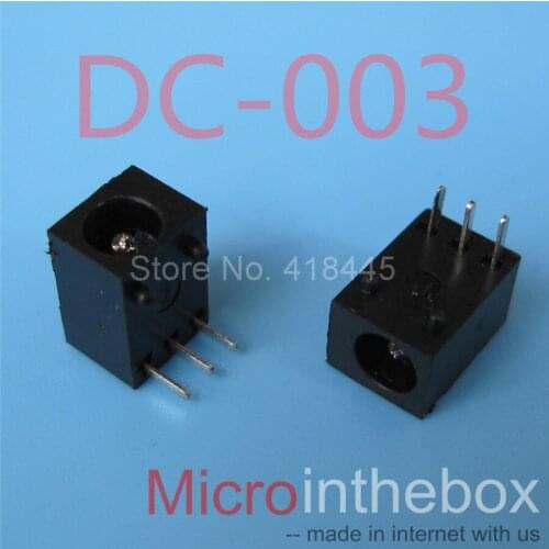 DC connector DC003 3pin female 3.5*1.3 Black DC Power Jack Socket Connector 5.5*2.1 PBT DC-005 3.5*1.1 for tablet pad