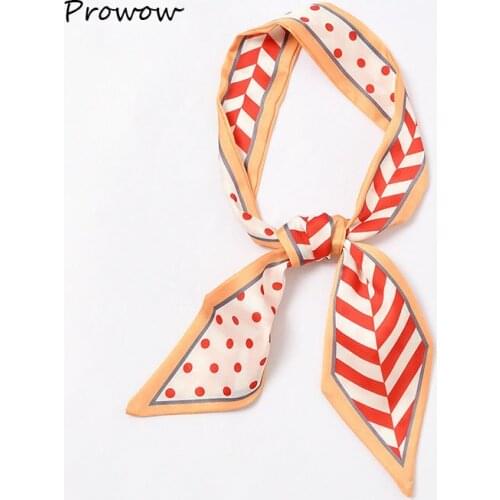 Luxury Brand Designer Small Silk Scarf Women Bag Skinny Scarves Narrow Long Decorate Belt Head Band Fashion Necktie New SJ148