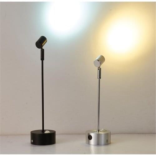 Wire free recharging led spot light ,1W/3W pole setting rotatable emergency led cabinet Upright lamp ,battery led spot lamp