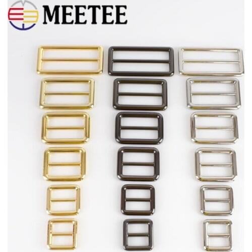 10/20pcs16/20/26/32/38/50mm Tri-Glide Slider Adjust Metal Buckle Ring for Backpack Web Strap DIY Bag Accessory Leather Craft