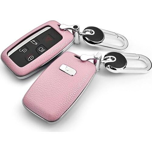 Top Layer Leather+ABS Remote car key Case CAR shell For Land Rover Evoque 4 Discovery Range Rover Sport 4 Freelander 2 Key