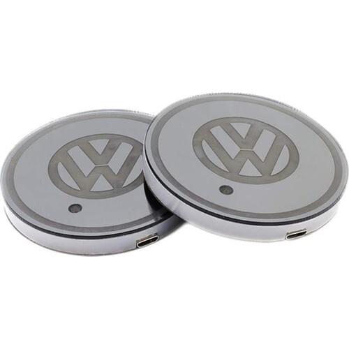 Volkswagen Compatible With Led Cup Holder Six USB Rechargeable
