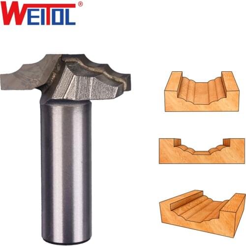 WeiTol 1 pc 1/2" Shank Woodworking Door Frame Router Bits for wood carbide lassical door cabinet bits Engraving Milling Cutter