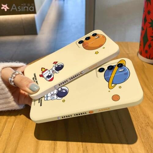 ASINA Liquid Silicone Case For Huawei P40 P30 P20 Pro Cover Cartoon Bumper Straight Edge Cases For Nova 3 3i 4 5t 6 7 8 Coque