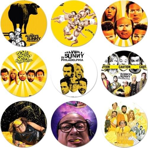 TV Its Always Sunny in Philadelphia Icons Pins Badge Decoration Brooches Metal Badges For Clothes Backpack Decoration 58mm