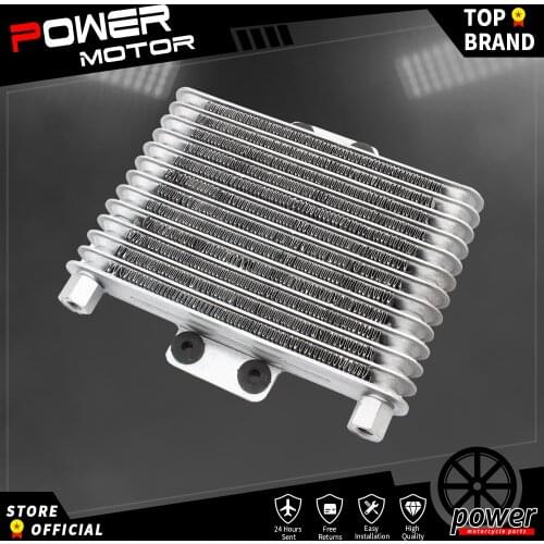 13 Row Motorcycle Engine Oil Radiator Aluminum Oil Cooler Cooling Replacement for 125-250CC Cooling System Dirt Bikes Pit Bike