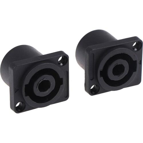 2pcs 4 Pin Audio Loudspeaker Amplifier Converter Speakon Female Jack Socket Connectorfor PA Amplifier Cable