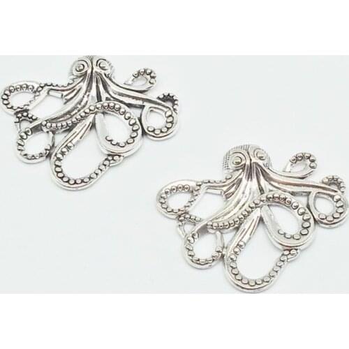 6 pcs Hot alloy fashion octopus charm Marine life Pendants fit DIY Handmade necklace earring bracelet Jewelry Making