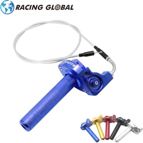 ALCON-7/8'' Twist Throttle Handle Grip With Elbow Cable Replacement For Dirt Bike Quad ATV Pit 50cc 125cc 250cc CNC Aluminum