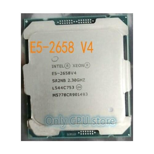 Free shipping E5-2658 V4 Original Intel Xeon OEM version E5-2658V4 CPU 14-core 2.30GHZ 35MB LGA2011-3 E5 2658V4 processor