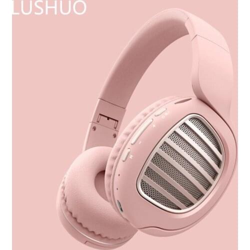 LUSHUO Wireless Bluetooth headset Bluetooth 5.0 Battery 500mAh headset stereo foldable gaming headset with microphone