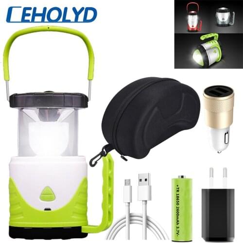 Ceholyd High quality Multifunctional LED Flashlight COB Light Adjustable Camping Lamp Waterpoof Torch USB Rechargeable Lantern