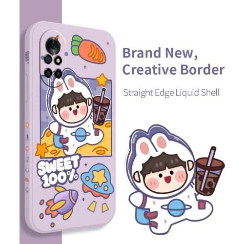 Caring Girl Pattern Phone Case For Huawei Nova8 8Pro 8SE Nova 7 7Pro 7SE 6 6se 5 5Pro 5Z 5I 5Ipro 5T 4 4E Liquid Silicone Cover