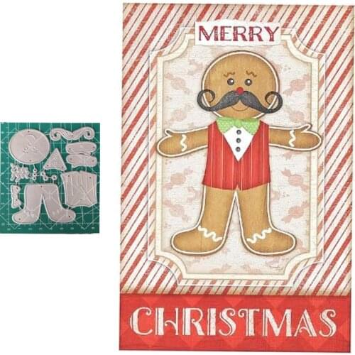 Gentleman Gingrebread Metal Cutting Dies Layering Die Cut Frames For Card Making