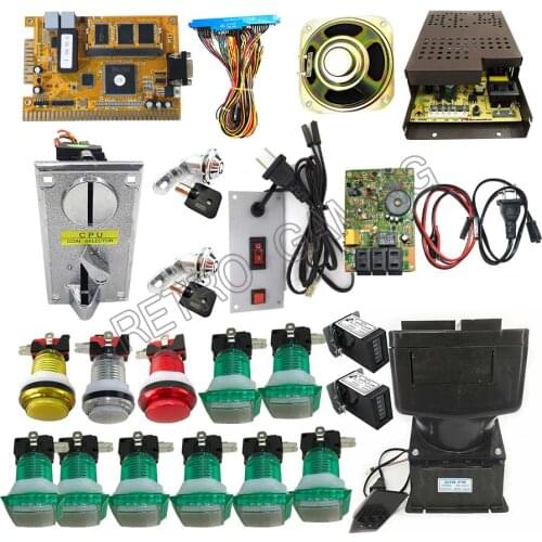 Jackpot Solt game DIY kit 5 in 1 Games PCB Coin hopper coin acceptor Power supply buttons for casino game machine