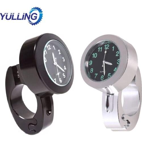 Durable Stainless Steel Refit Waterproof Shockproof Buckle Motorcycle and Bike Handlebar Mount Clock Watch Car Accessories