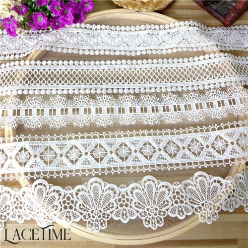 5 Yards/Lot Water Soluble Polyester Hollow Out Venice/Venise Lace Fabric Trim Wedding Dress Sewing Trims Lace Accessories
