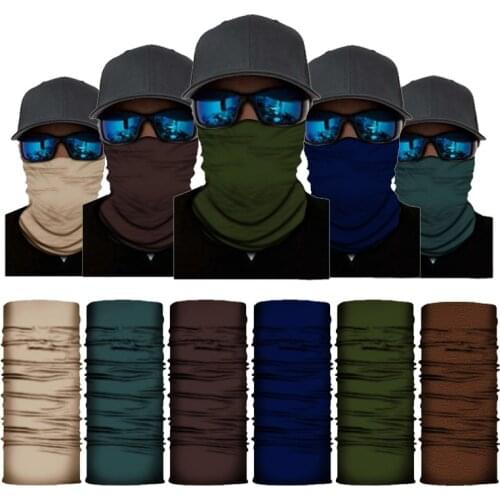Multifunctional Bandana Solid Color Seamless Mask Scarf buffe Balaclava Outdoor Cycling Neck Gaiter Face Shield Fishing Headband