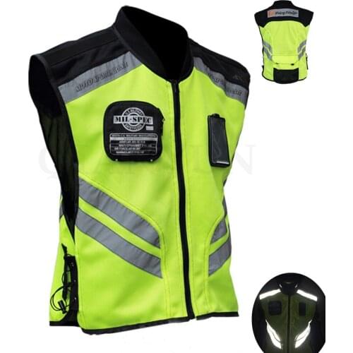 Moto Reflective Vest Jacket Motorcycle Safty Waistcoat Warning Clothing High Visibility Vest Team Uniform Off-Road Racing Vest