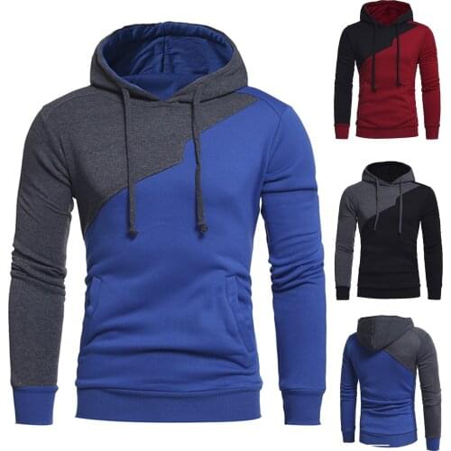 Hoodie Cotton Mens Stitching Long-sleeved Ribbed Lace Sweatshirt Top Autumn And Winter Sports Top Camisa De Entrenamiento