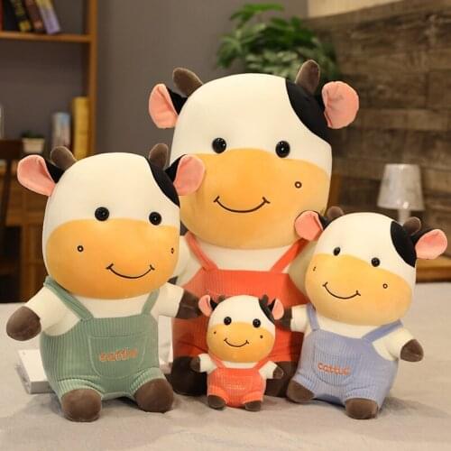 20-50cm Cute Cow Doll Plush Cattle Toys Animals Stuffed Toys For Childrens Gift Soft Cartoon Sleep Pillow Cushion
